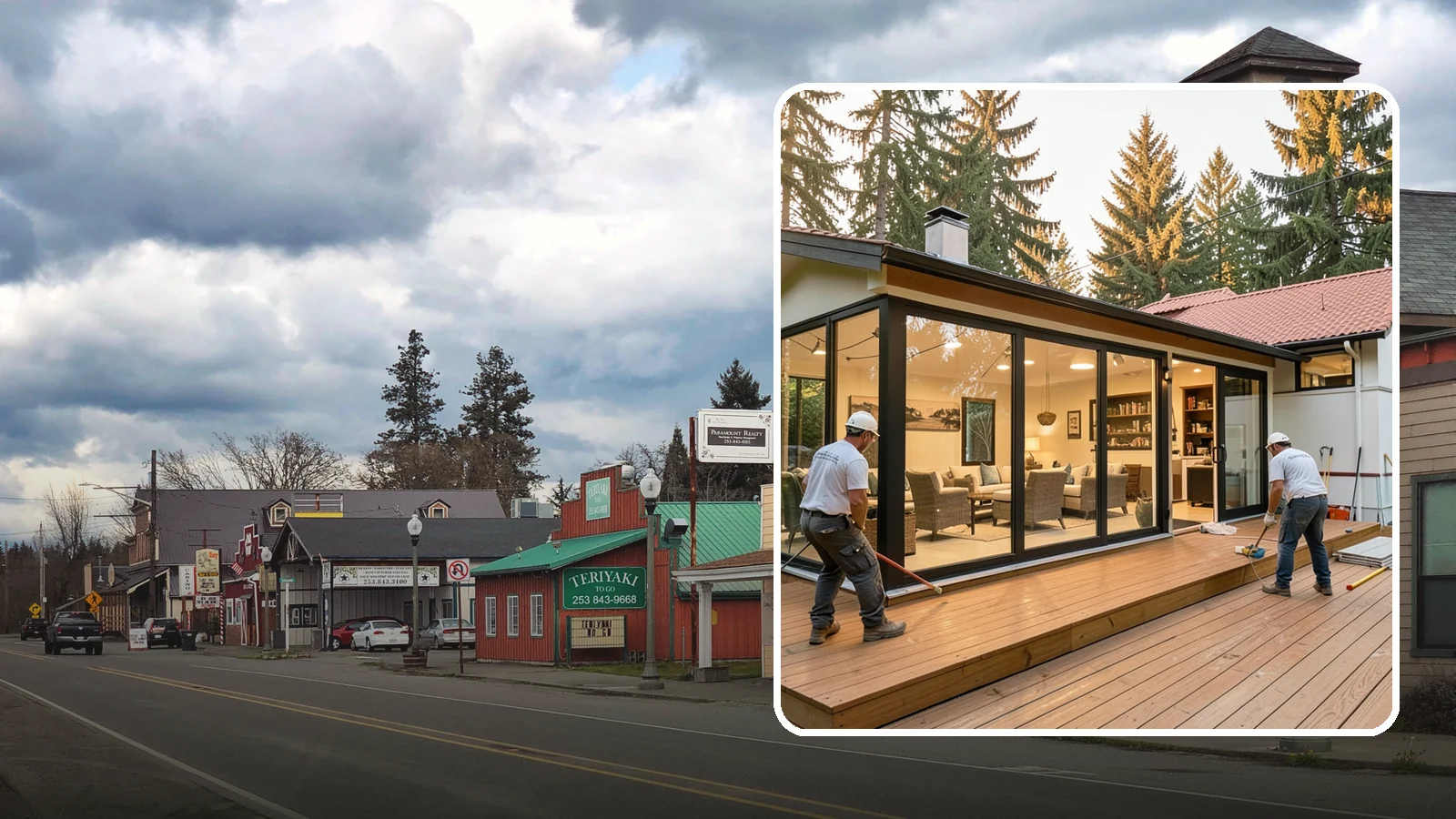 Sunroom Addition in Roy, Pierce County, WA - A sunroom addition creates a bright, glass-walled room that lets you enjoy the outdoors while staying dry.