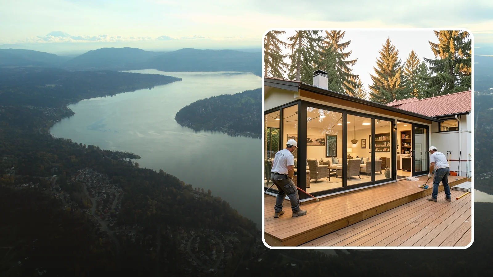 Sunroom Addition in Sammamish, King County, WA - A sunroom addition creates a bright, glass-walled room that lets you enjoy the outdoors while staying dry.