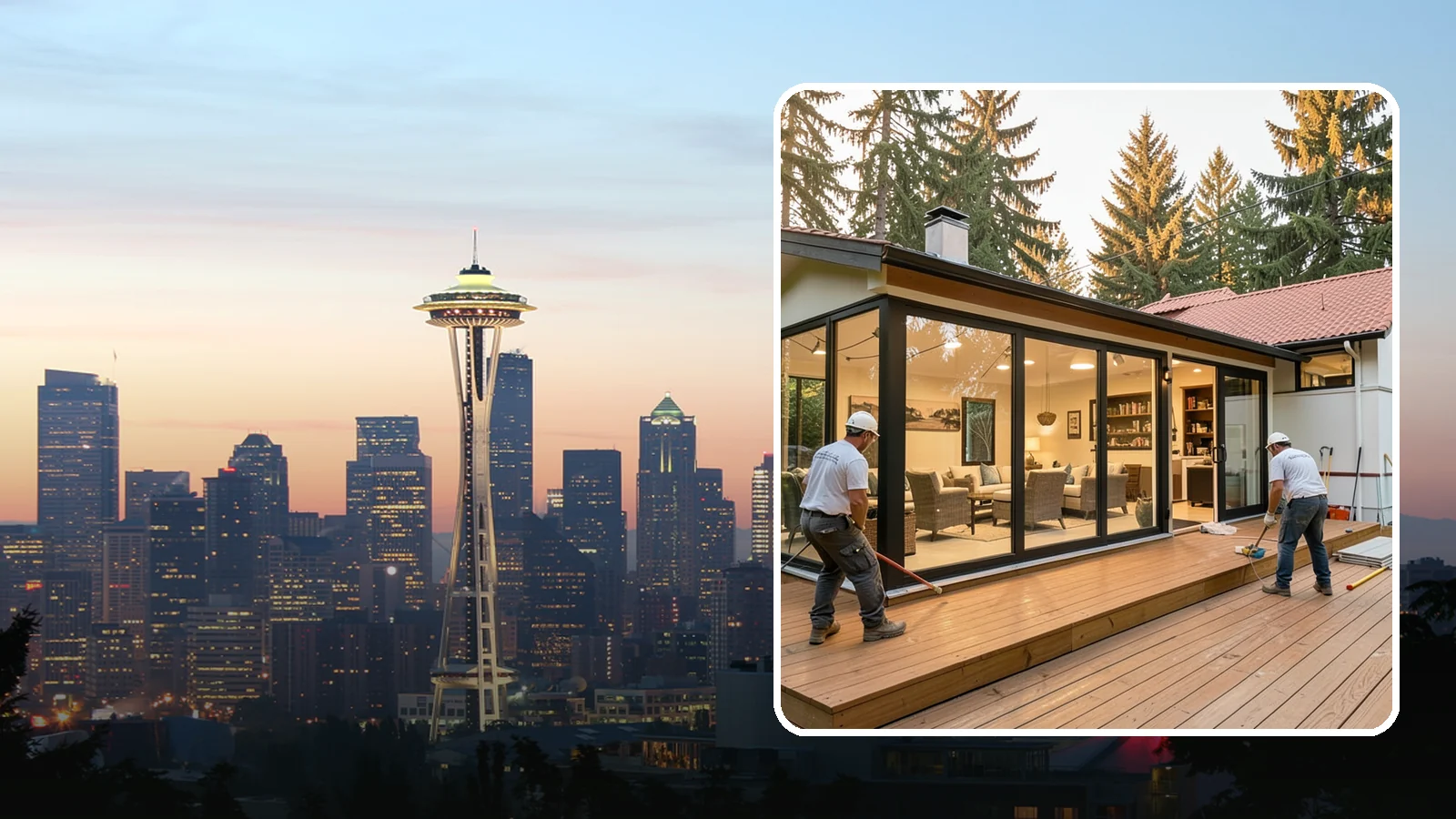 Sunroom Addition in Seattle, King County, WA - A sunroom addition creates a bright, glass-walled room that lets you enjoy the outdoors while staying dry.