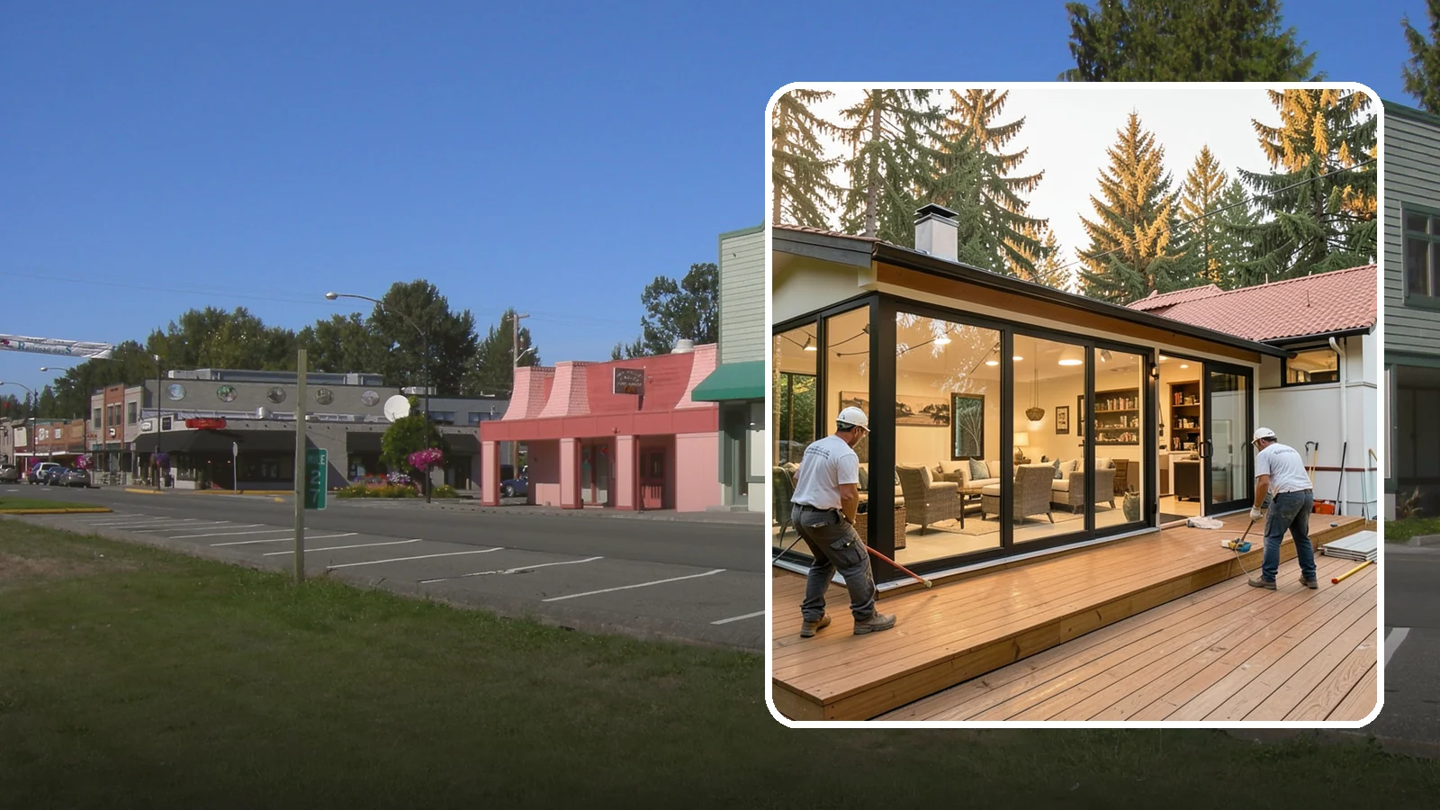 Sunroom Addition in Snoqualmie, King County, WA - A sunroom addition creates a bright, glass-walled room that lets you enjoy the outdoors while staying dry.