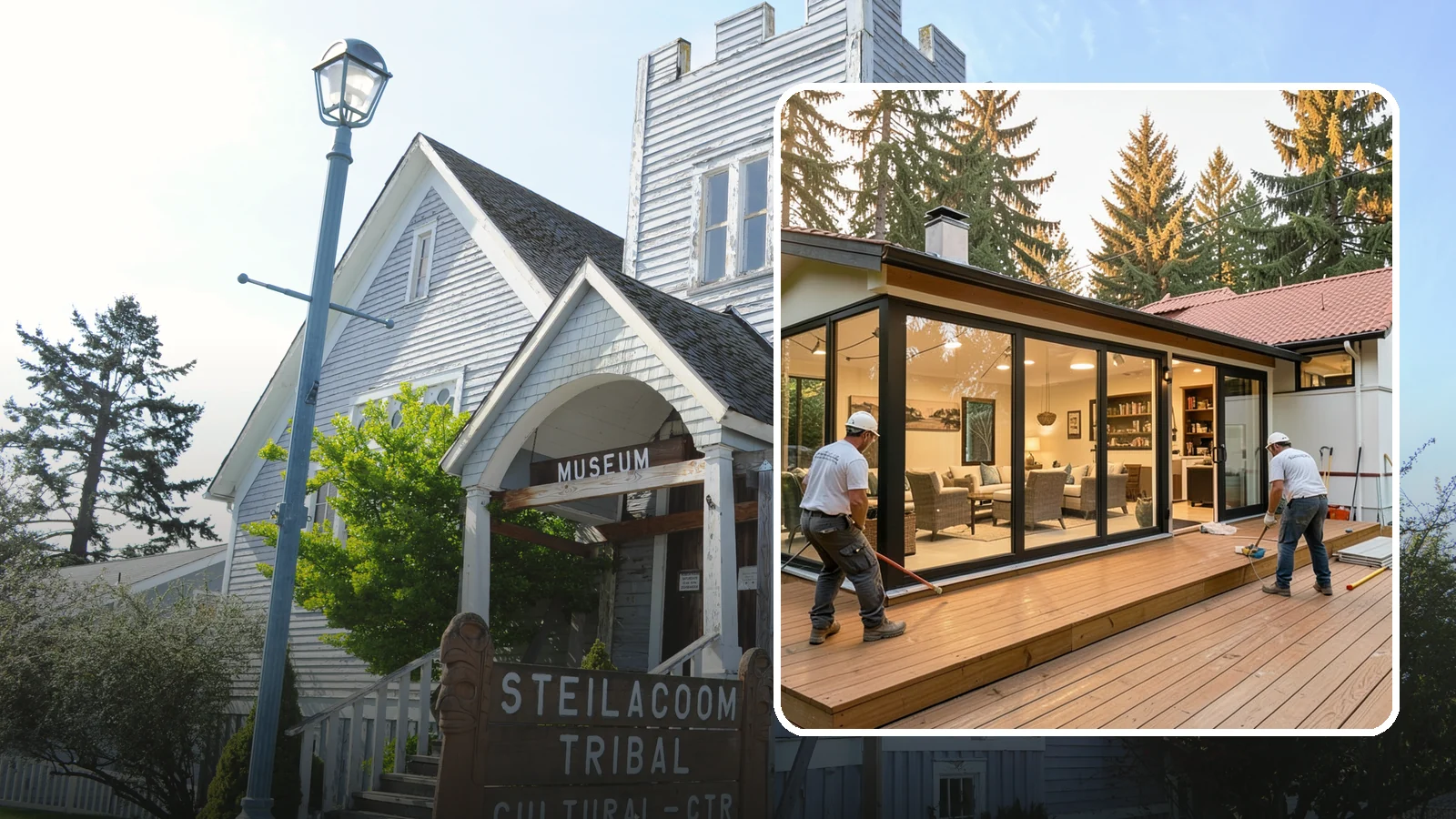 Sunroom Addition in Steilacoom, Pierce County, WA - A sunroom addition creates a bright, glass-walled room that lets you enjoy the outdoors while staying dry.