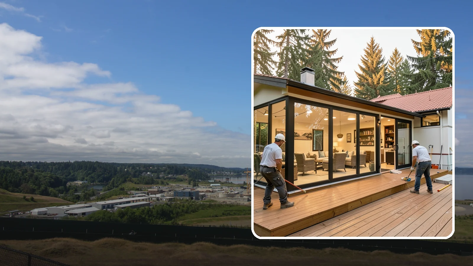 Sunroom Addition in University Place, Pierce County, WA - A sunroom addition creates a bright, glass-walled room that lets you enjoy the outdoors while staying dry.
