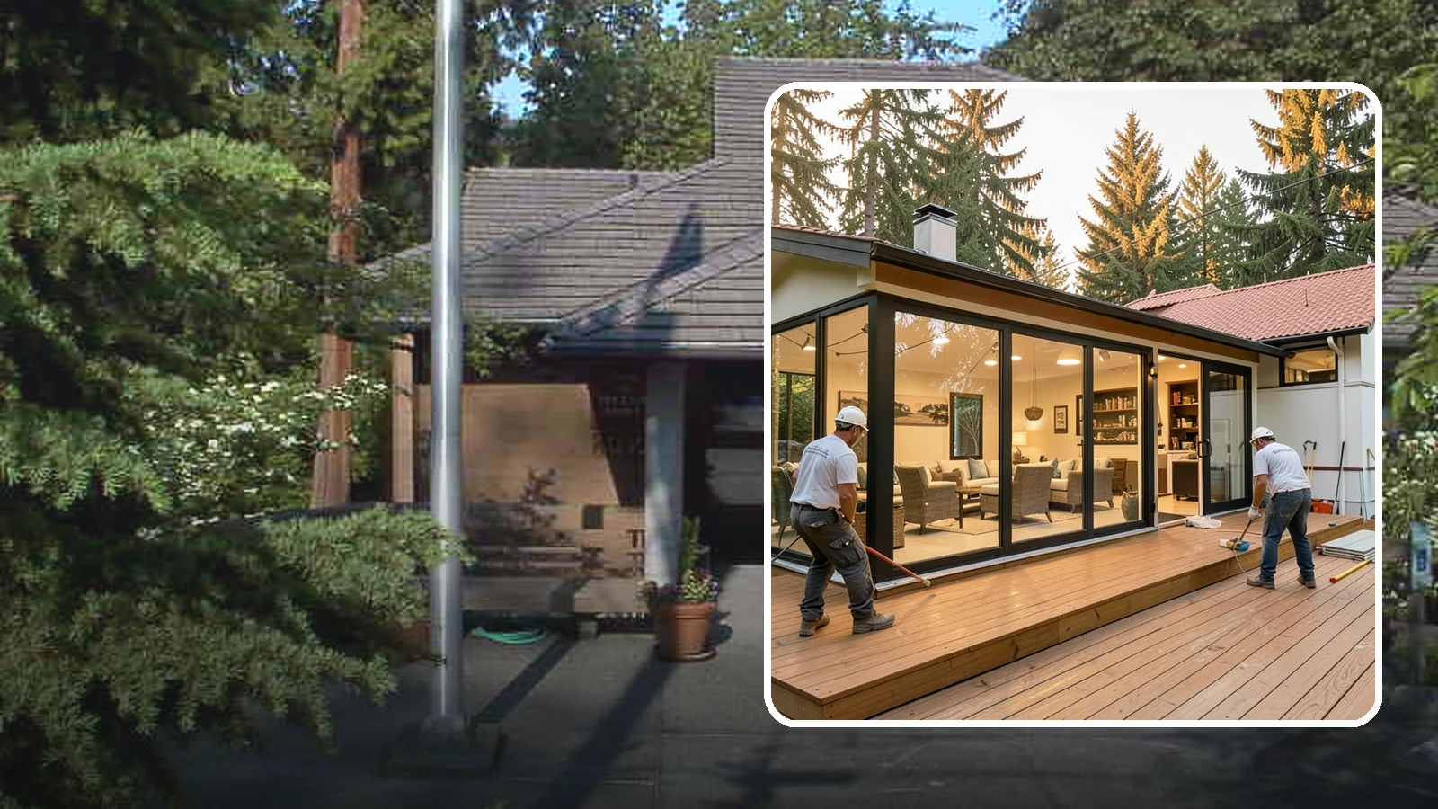 Sunroom Addition in Yarrow Point, King County, WA - A sunroom addition creates a bright, glass-walled room that lets you enjoy the outdoors while staying dry.