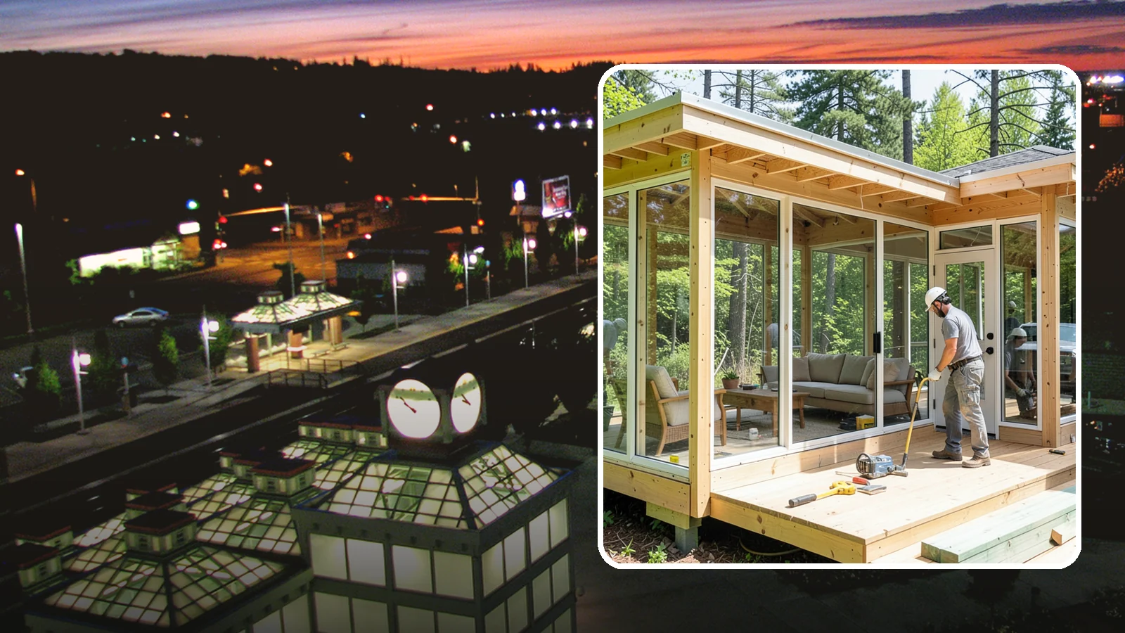 Sunroom Construction in Auburn, King County, WA - A glass-walled room addition that brings natural light and outdoor views indoors.