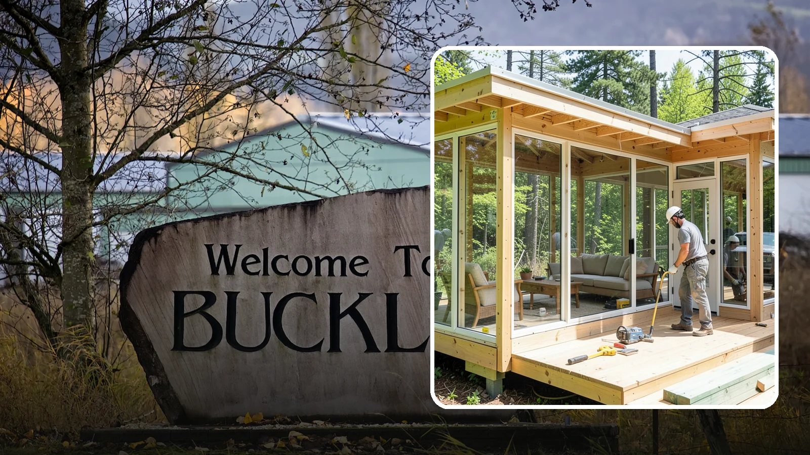 Sunroom Construction in Buckley, Pierce County, WA - A glass-walled room addition that brings natural light and outdoor views indoors.