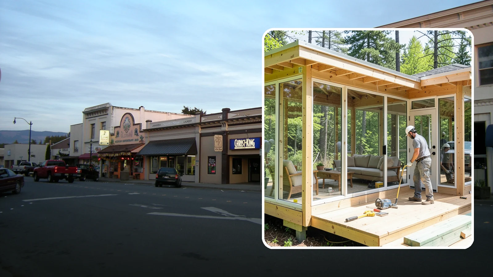 Sunroom Construction in Burlington, Skagit County, WA - A glass-walled room addition that brings natural light and outdoor views indoors.