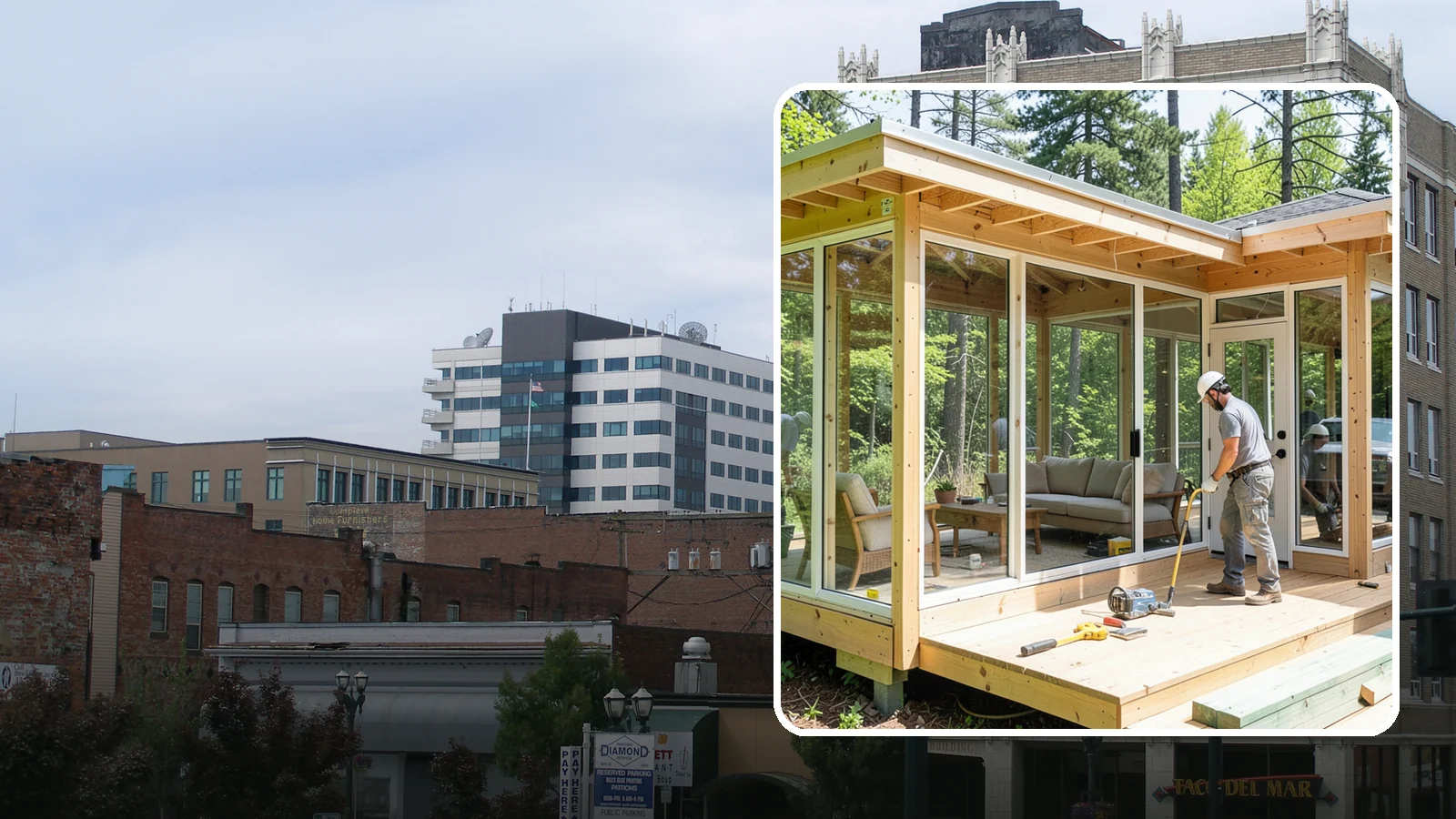 Sunroom Construction in Everett, Snohomish County, WA - A glass-walled room addition that brings natural light and outdoor views indoors.