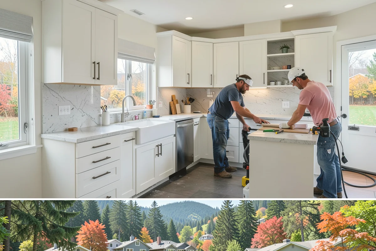 Sunroom Construction in Fircrest, Pierce County, WA - Building in the drier months lets us open the wall to your home and close in the new structure without weather delays.