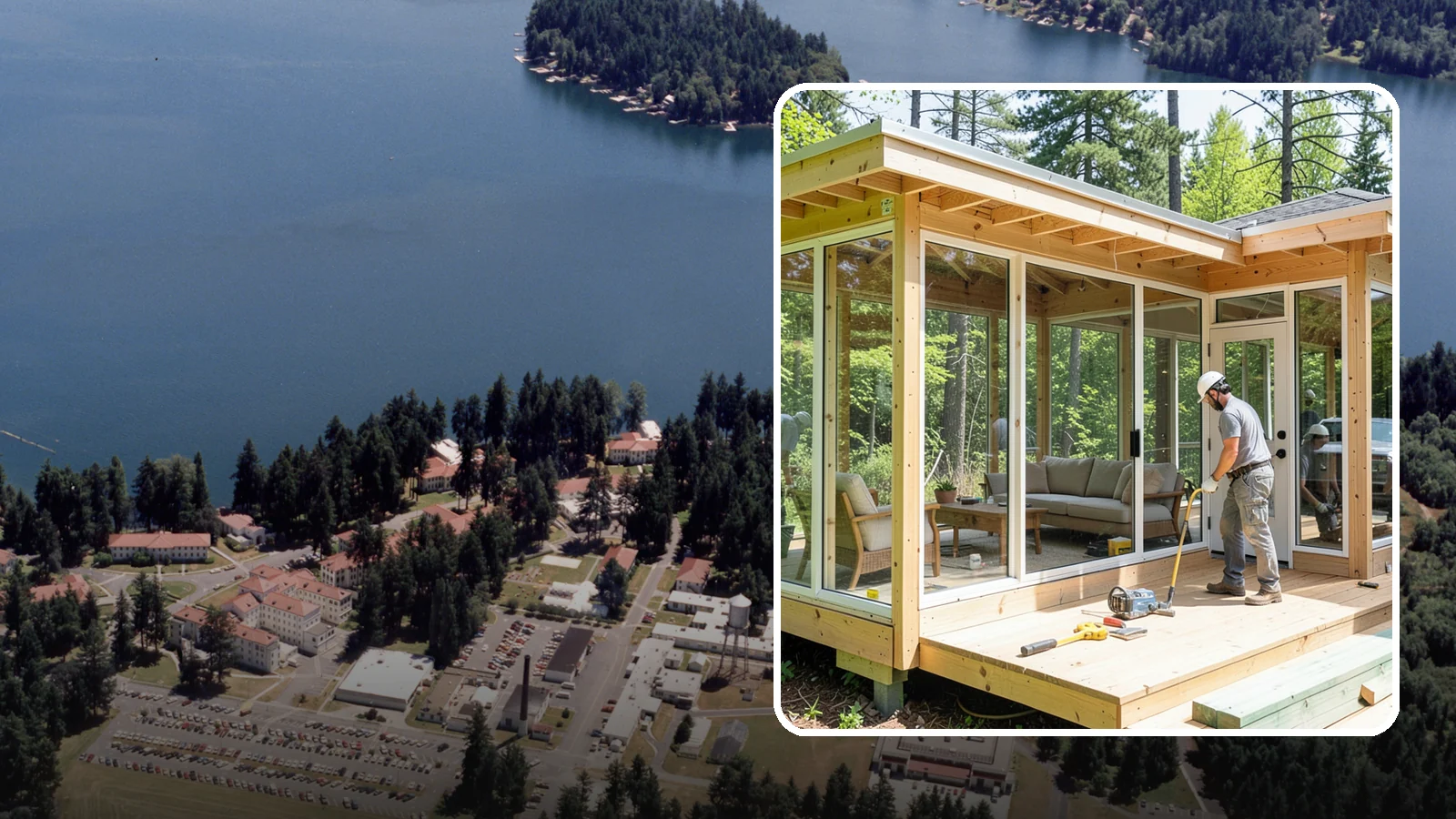 Sunroom Construction in Lakewood, Pierce County, WA - A glass-walled room addition that brings natural light and outdoor views indoors.