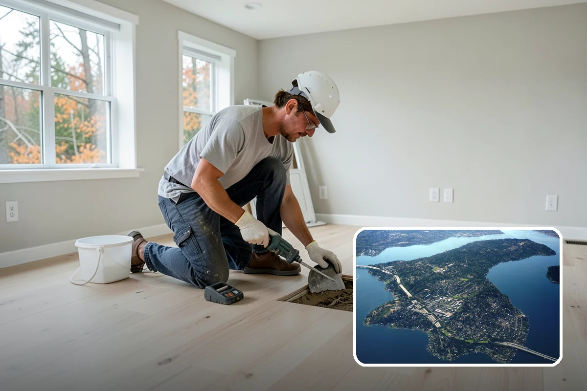 Sunroom Construction in Mercer Island, King County, WA - Abundant natural light on cloudy PNW days