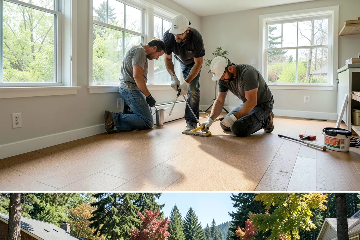 Sunroom Construction in Orting, Pierce County, WA - Building in the drier months lets us open the wall to your home and close in the new structure without weather delays.