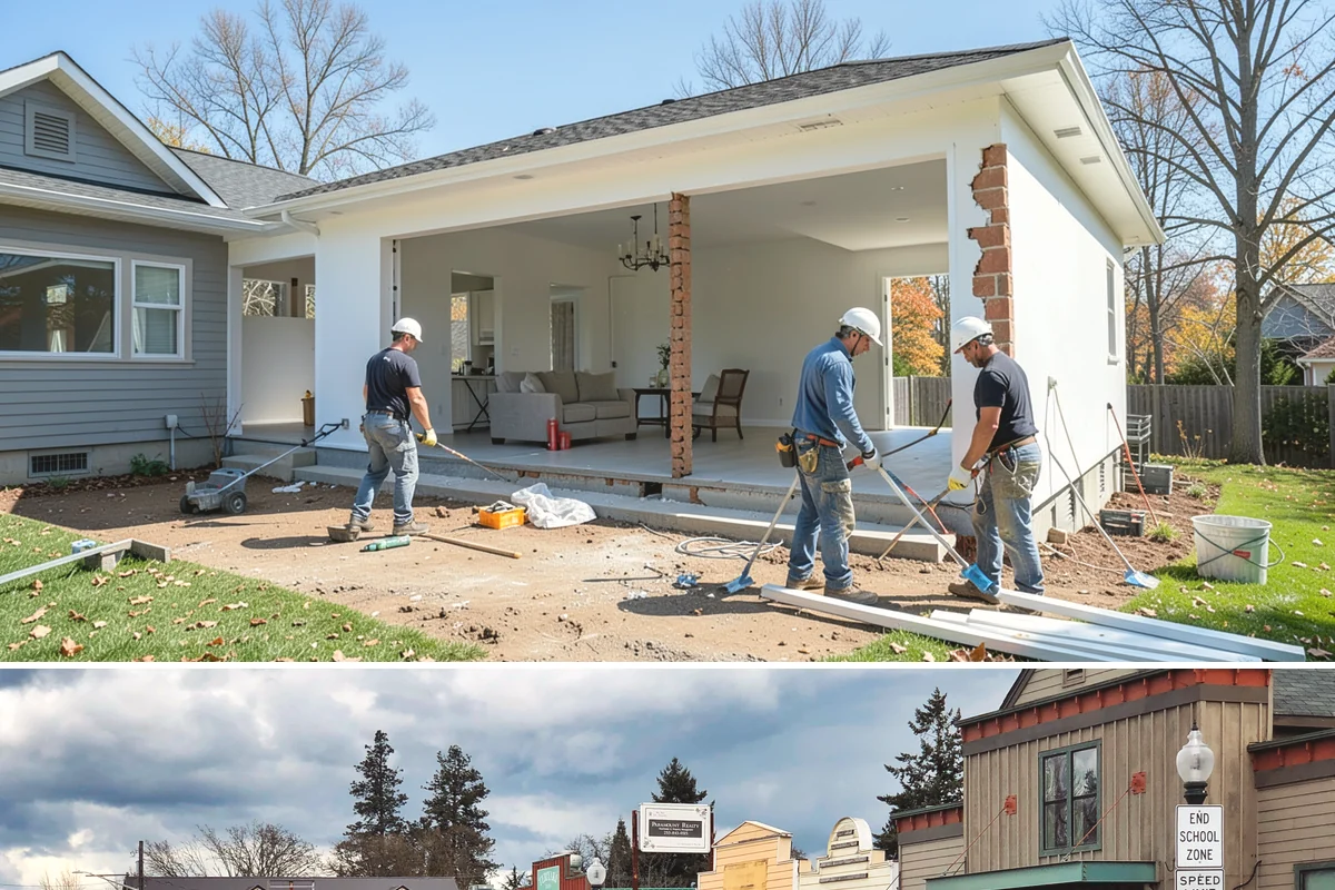 Sunroom Construction in Roy, Pierce County, WA - Building in the drier months lets us open the wall to your home and close in the new structure without weather delays.