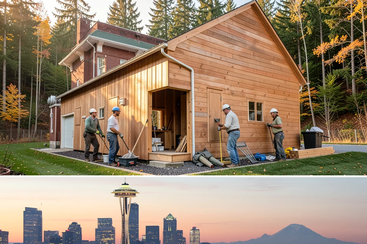 Sunroom Construction in Seattle, King County, WA - Building in the drier months lets us open the wall to your home and close in the new structure without weather delays.