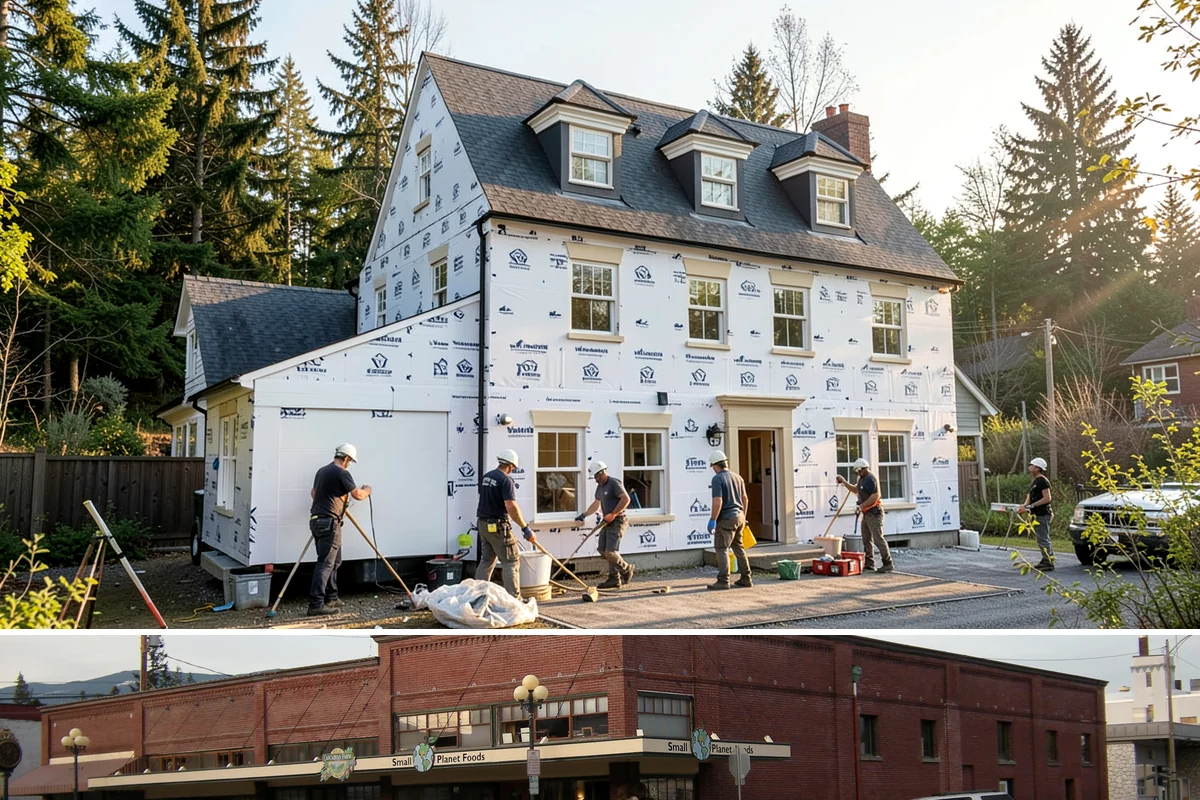 Sunroom Construction in Sedro-Woolley, Skagit County, WA - Building in the drier months lets us open the wall to your home and close in the new structure without weather delays.