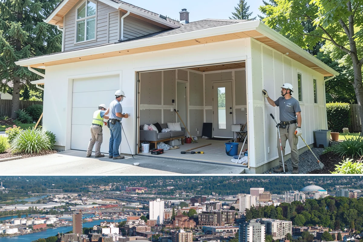 Sunroom Construction in Tacoma, Pierce County, WA - Building in the drier months lets us open the wall to your home and close in the new structure without weather delays.
