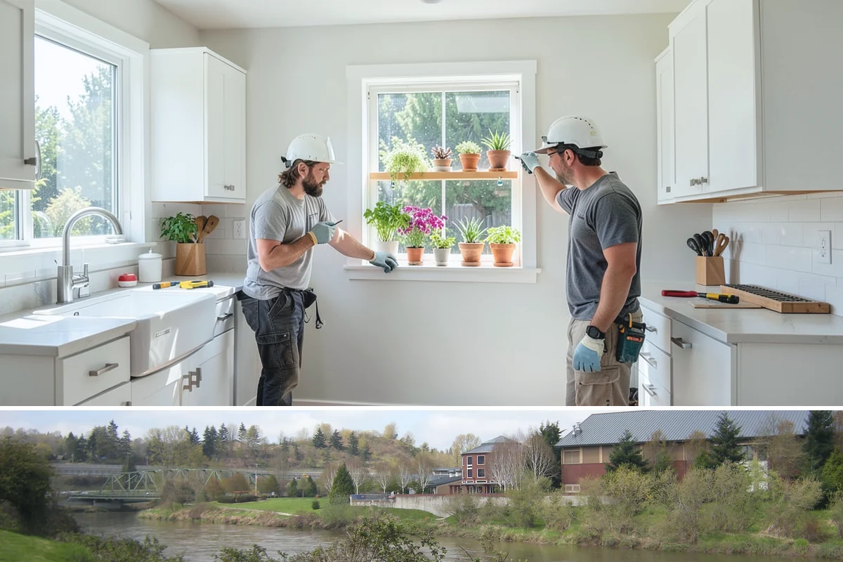 Sunroom Construction in Tukwila, King County, WA - Building in the drier months lets us open the wall to your home and close in the new structure without weather delays.