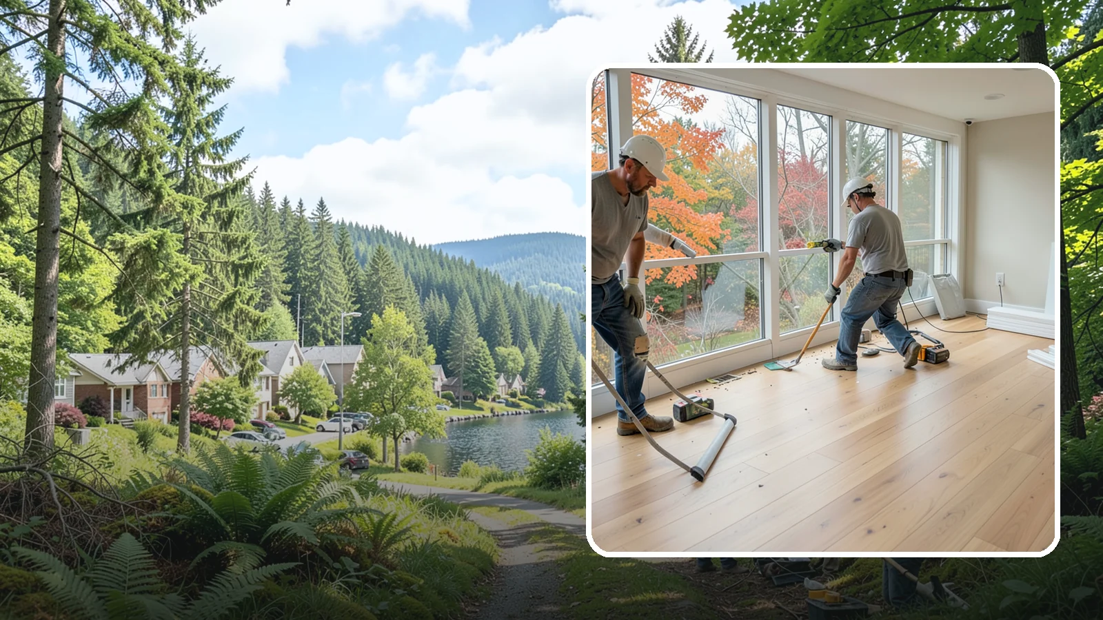 Sunroom Flooring Installation in Lake Forest Park, King County, WA - Sunroom flooring installation that handles temperature swings and sunlight while extending your indoor-outdoor living.
