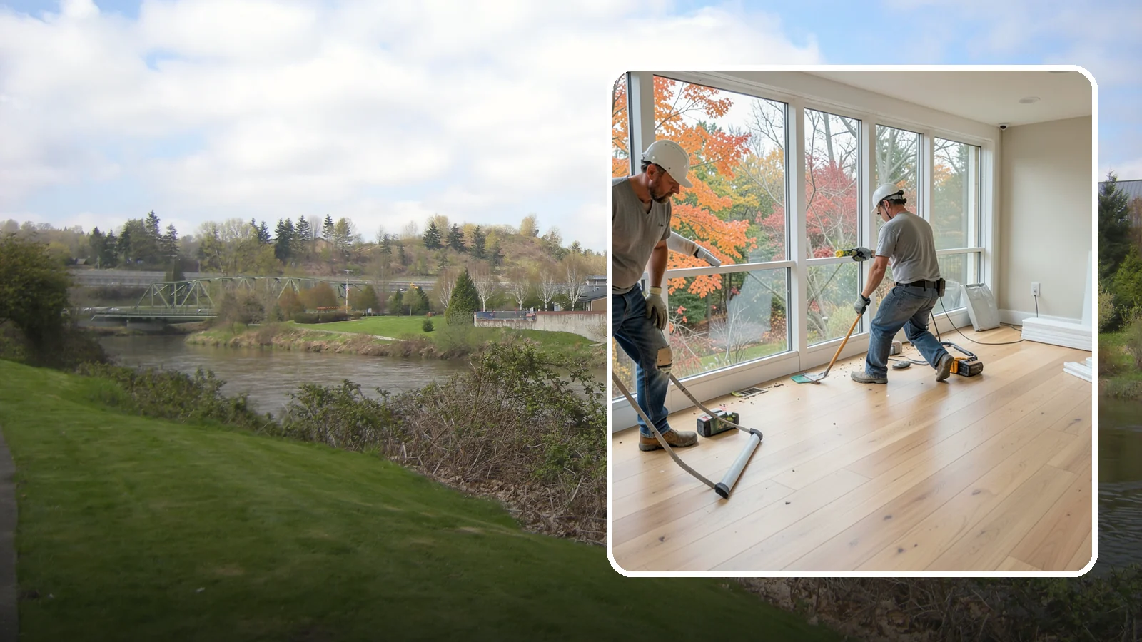 Sunroom Flooring Installation in Tukwila, King County, WA - Sunroom flooring installation that handles temperature swings and sunlight while extending your indoor-outdoor living.