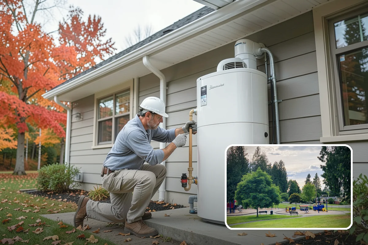 Tankless Water Heater Installation in Bonney Lake, Pierce County, WA - Provides continuous on-demand hot water