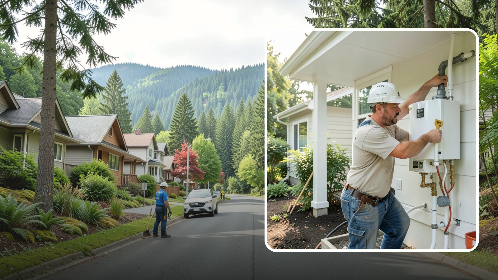 Tankless Water Heater Installation in Darrington, Snohomish County, WA - Tankless water heater installation delivering endless hot water and lower standby energy loss.