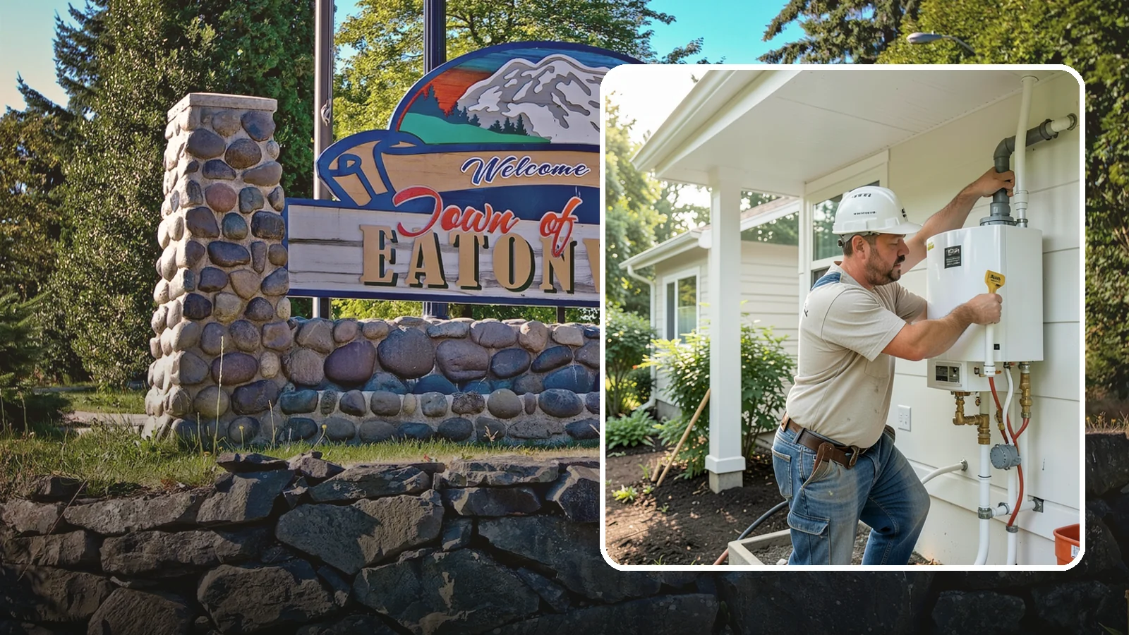 Tankless Water Heater Installation in Eatonville, Pierce County, WA - Tankless water heater installation delivering endless hot water and lower standby energy loss.