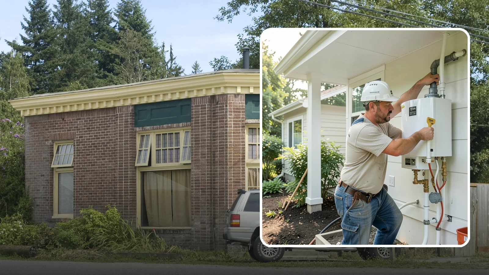 Tankless Water Heater Installation in Hamilton, Skagit County, WA - Tankless water heater installation delivering endless hot water and lower standby energy loss.