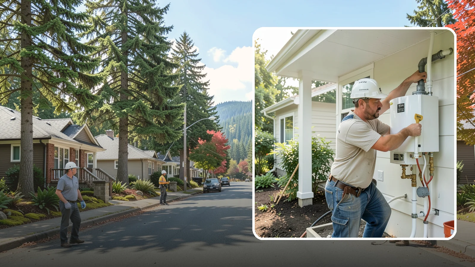Tankless Water Heater Installation in Hunts Point, King County, WA - Tankless water heater installation delivering endless hot water and lower standby energy loss.