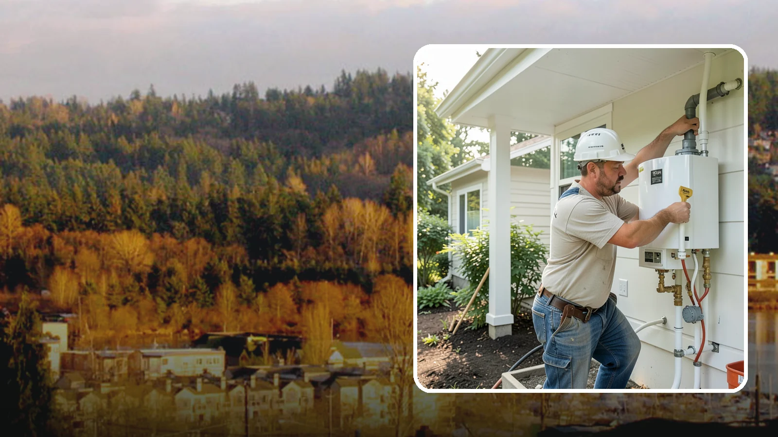 Tankless Water Heater Installation in Kenmore, King County, WA - Tankless water heater installation delivering endless hot water and lower standby energy loss.