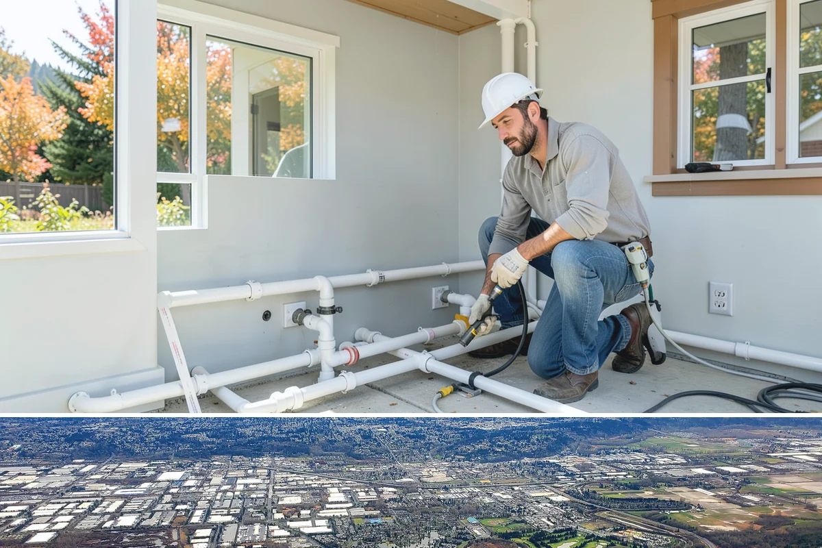 Tankless Water Heater Installation in Kent, King County, WA - Installation can happen any time of year, with no weather dependency indoors.