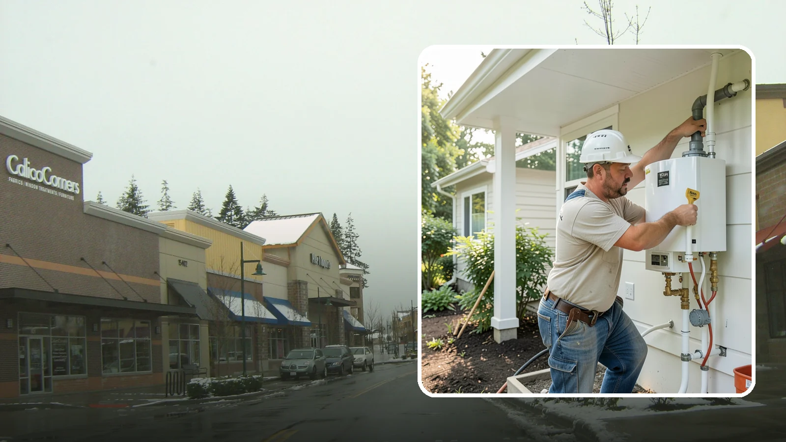 Tankless Water Heater Installation in Mill Creek, Snohomish County, WA - Tankless water heater installation delivering endless hot water and lower standby energy loss.