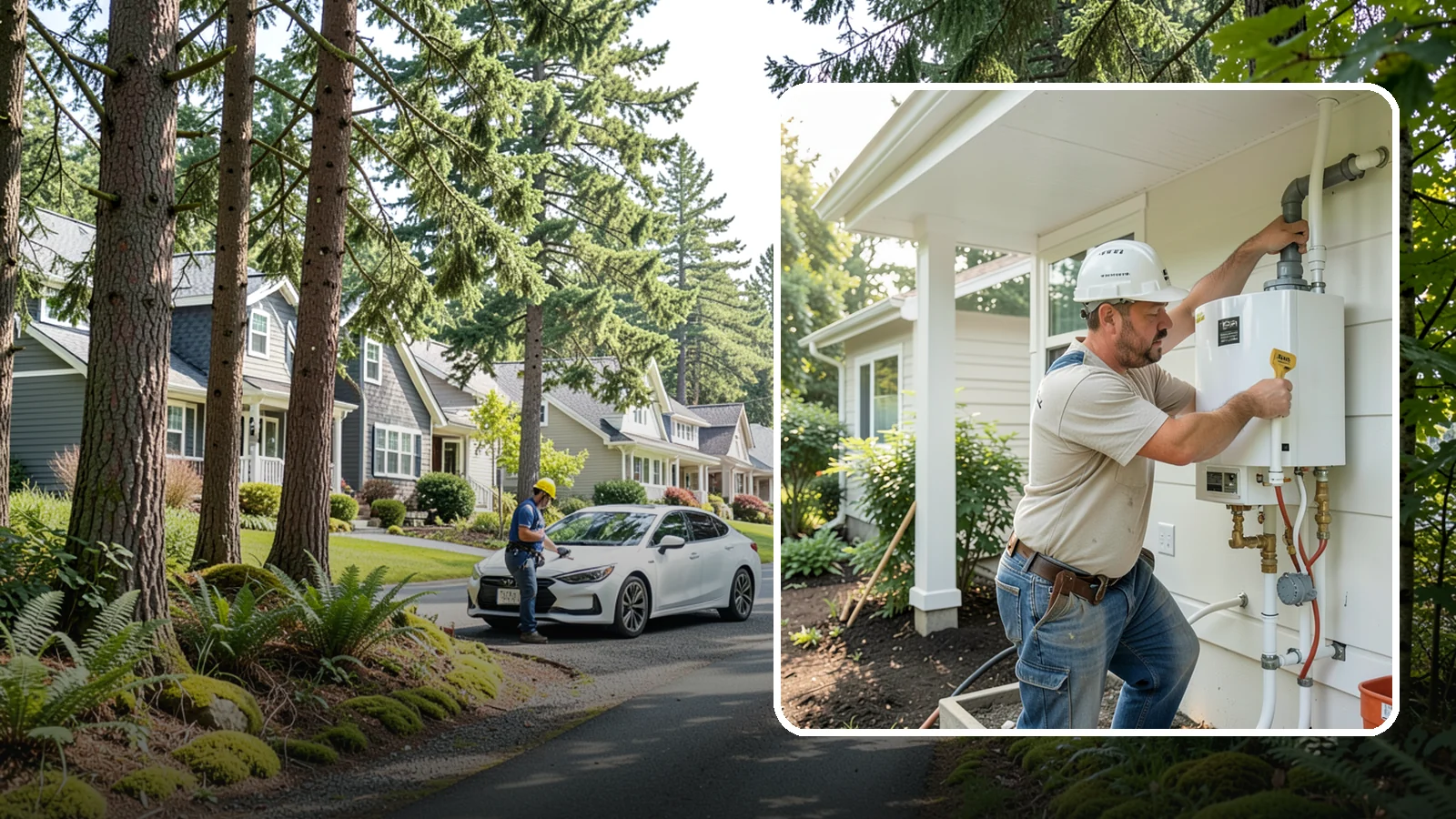 Tankless Water Heater Installation in Normandy Park, King County, WA - Tankless water heater installation delivering endless hot water and lower standby energy loss.