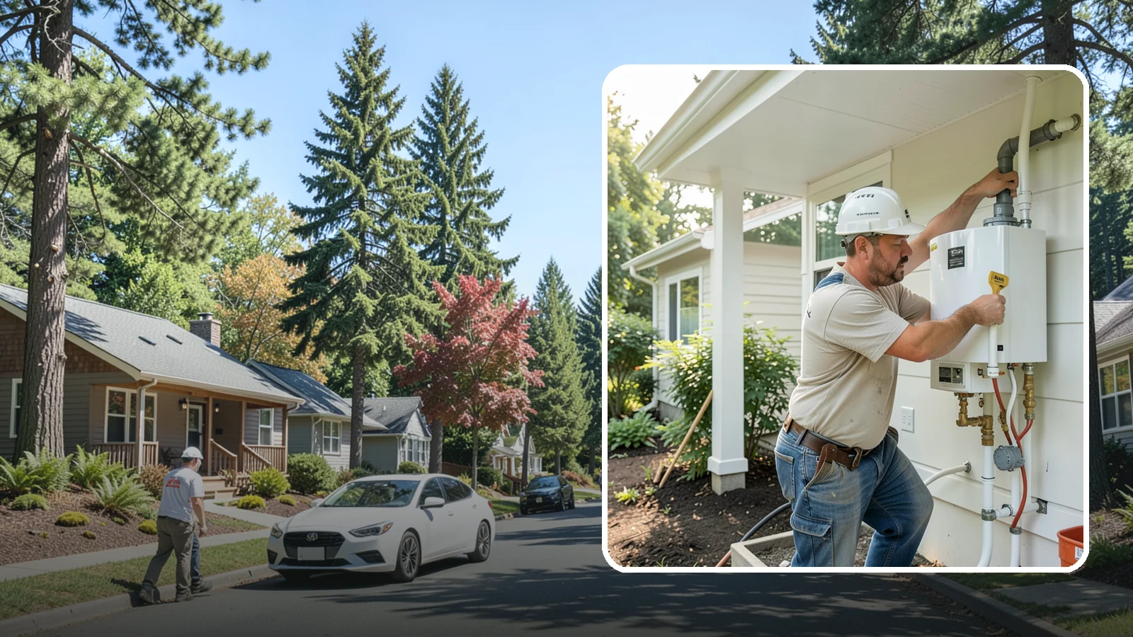 Tankless Water Heater Installation in Orting, Pierce County, WA - Tankless water heater installation delivering endless hot water and lower standby energy loss.