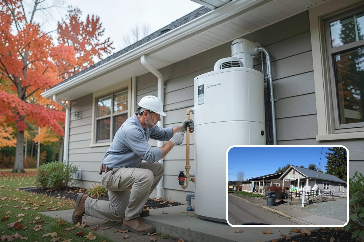 Tankless Water Heater Installation in South Prairie, Pierce County, WA - Provides continuous on-demand hot water