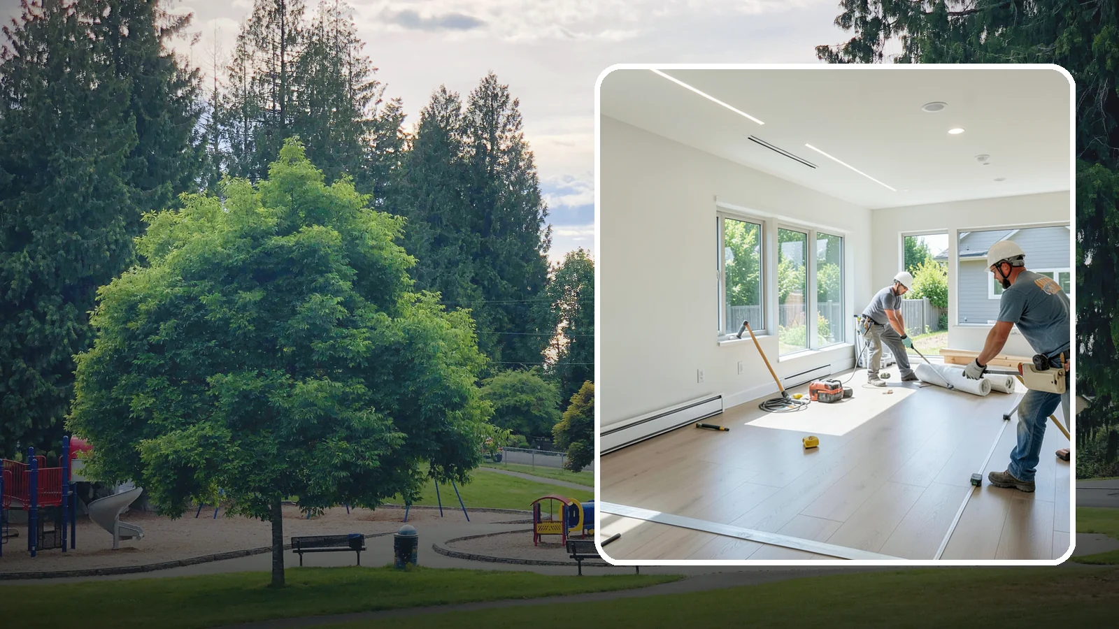 Tenant Improvement in Bonney Lake, Pierce County, WA - Build-out of leased commercial space to fit a new tenant's operations and brand.