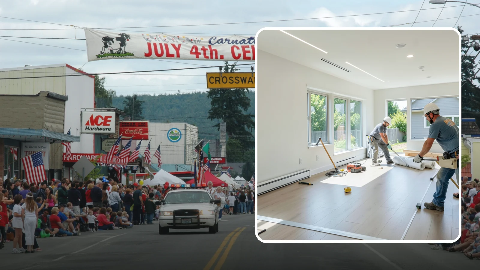 Tenant Improvement in Carnation, King County, WA - Build-out of leased commercial space to fit a new tenant's operations and brand.