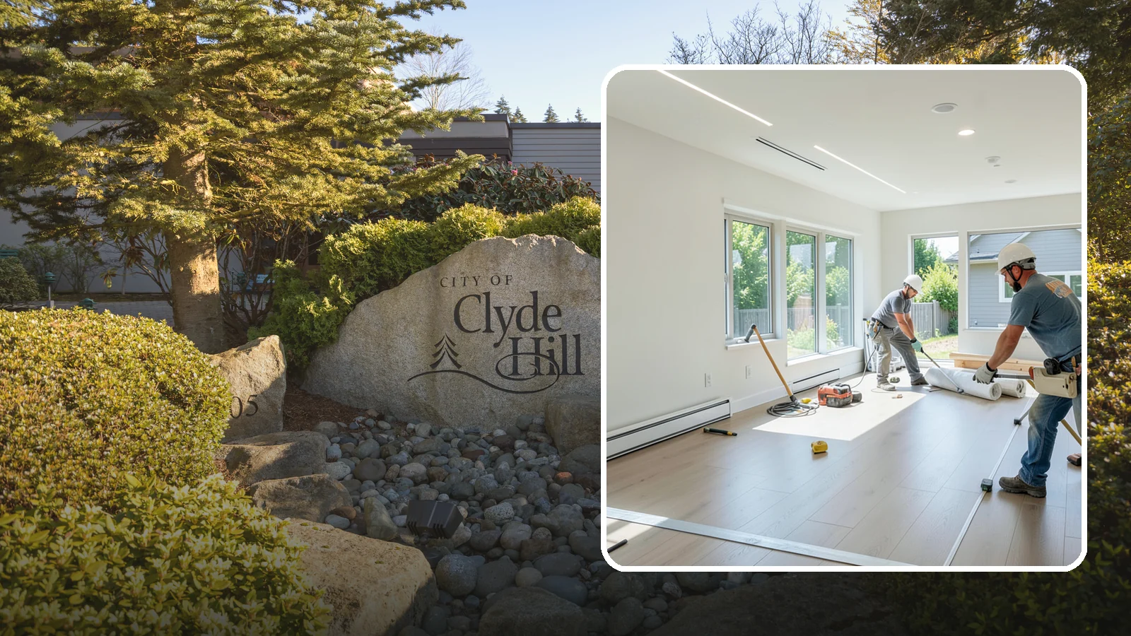 Tenant Improvement in Clyde Hill, King County, WA - Build-out of leased commercial space to fit a new tenant's operations and brand.