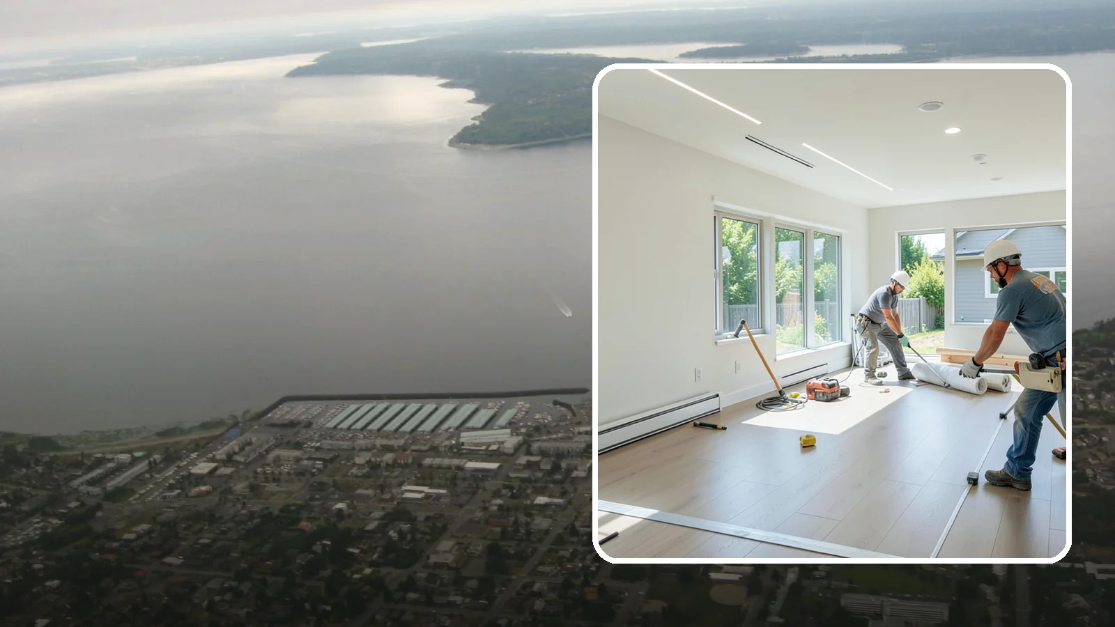 Tenant Improvement in Des Moines, King County, WA - Build-out of leased commercial space to fit a new tenant's operations and brand.