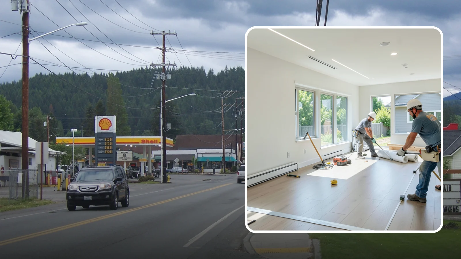Tenant Improvement in Granite Falls, Snohomish County, WA - Build-out of leased commercial space to fit a new tenant's operations and brand.