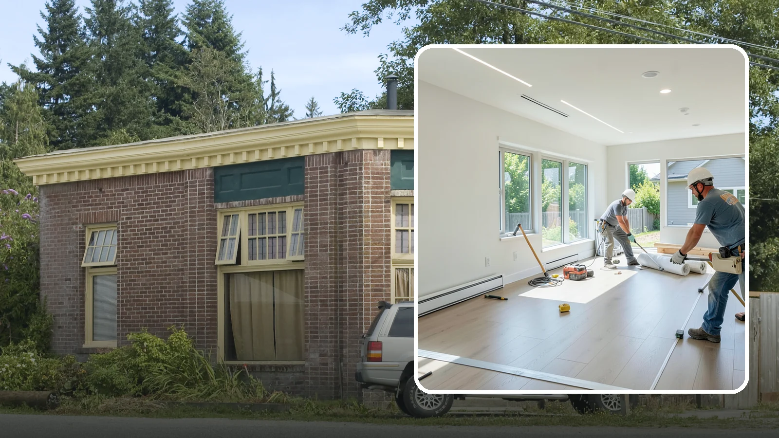 Tenant Improvement in Hamilton, Skagit County, WA - Build-out of leased commercial space to fit a new tenant's operations and brand.