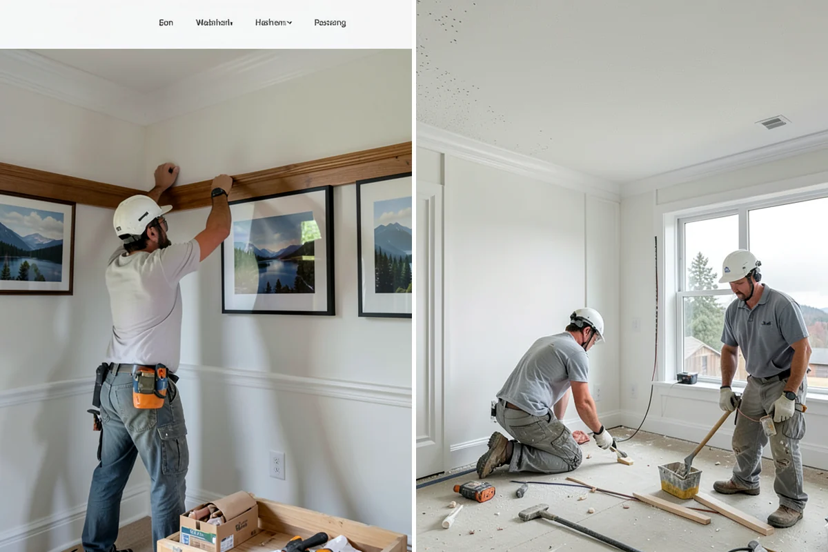 Texture Matching in Arlington, Snohomish County, WA - Study the existing texture around the repair