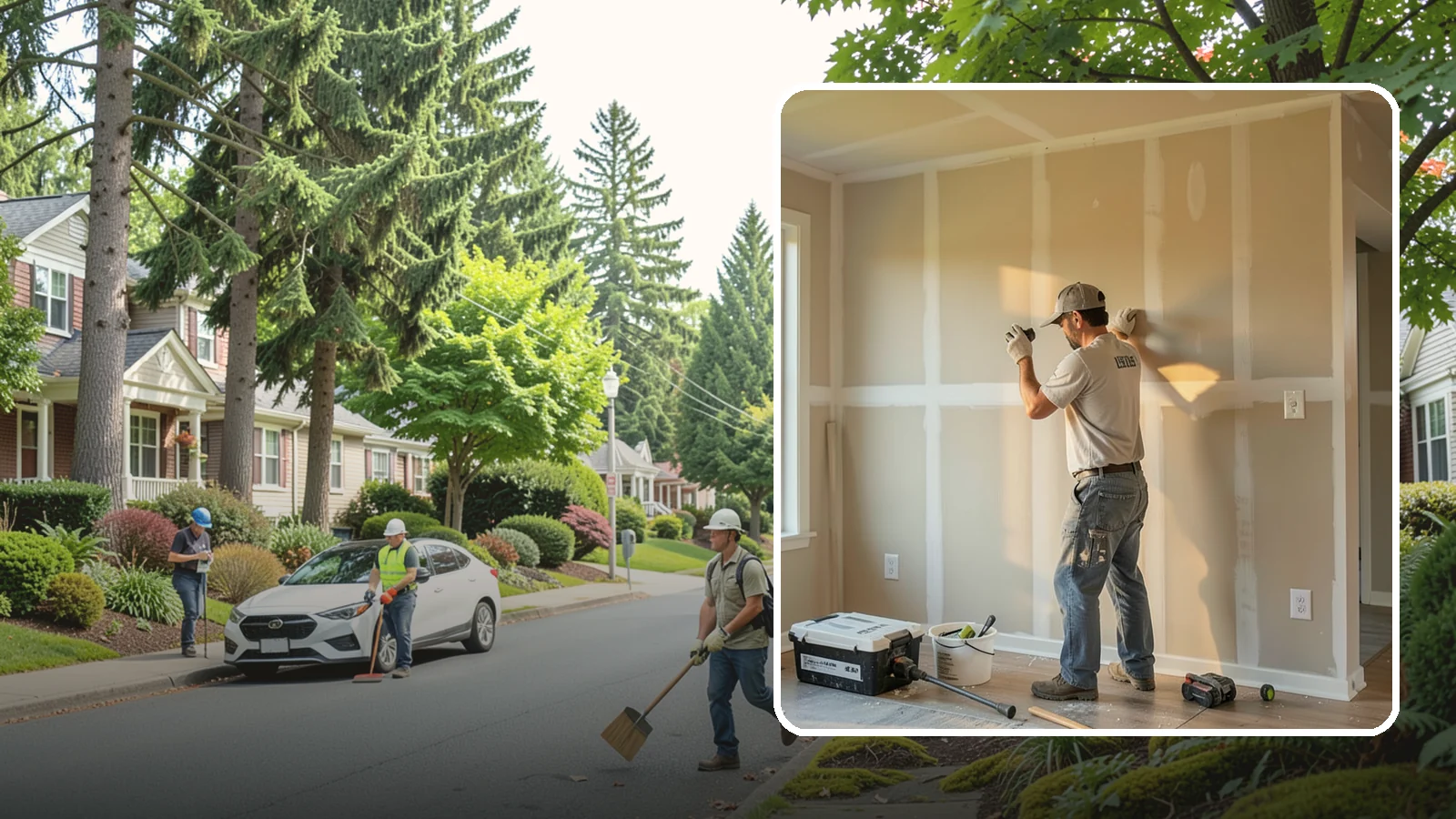 Texture Matching in Beaux Arts Village, King County, WA - Texture matching blends new drywall repairs into the surrounding wall or ceiling pattern.