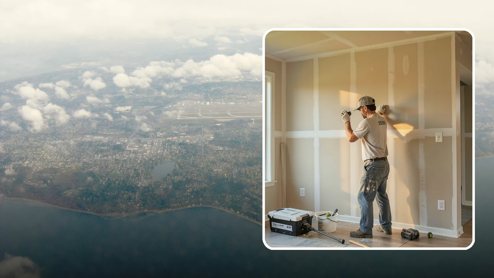 Texture Matching in Burien, King County, WA - Texture matching blends new drywall repairs into the surrounding wall or ceiling pattern.