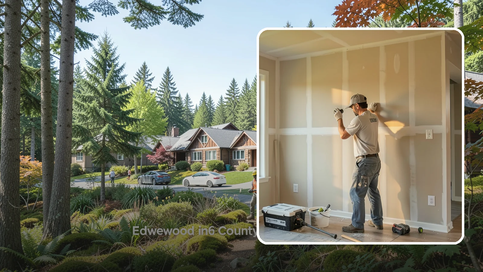 Texture Matching in Edgewood, Pierce County, WA - Texture matching blends new drywall repairs into the surrounding wall or ceiling pattern.