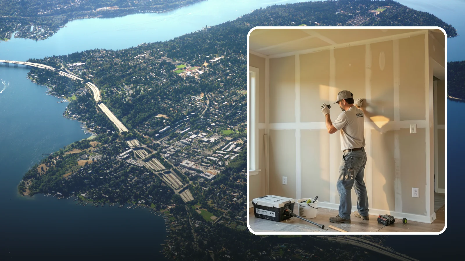 Texture Matching in Mercer Island, King County, WA - Texture matching blends new drywall repairs into the surrounding wall or ceiling pattern.