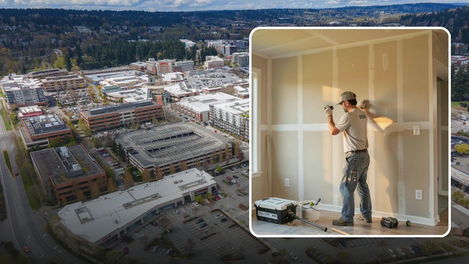Texture Matching in Redmond, King County, WA - Texture matching blends new drywall repairs into the surrounding wall or ceiling pattern.