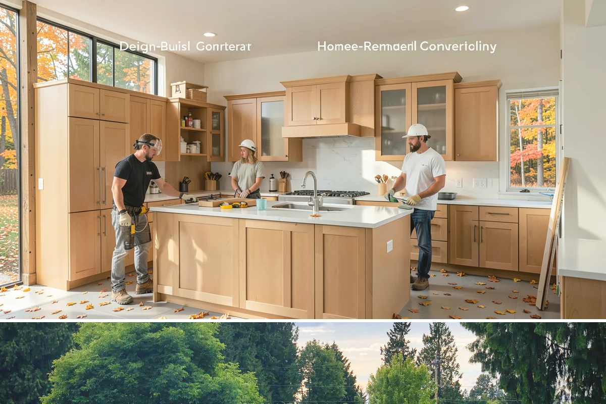 Three-Season Porch in Bonney Lake, Pierce County, WA - Summer construction lets you enjoy the finished three-season porch through the beautiful Northwest fall.