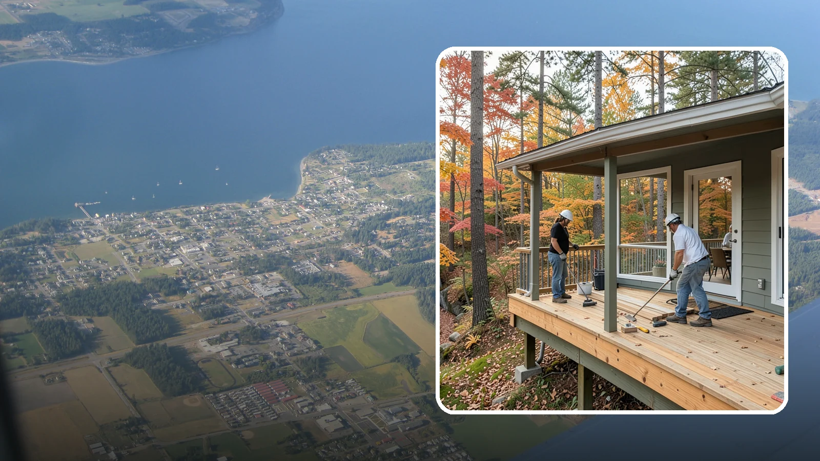 Three-Season Porch in Coupeville, Island County, WA - Three-season porch construction that extends comfortable living across spring, summer, and fall.