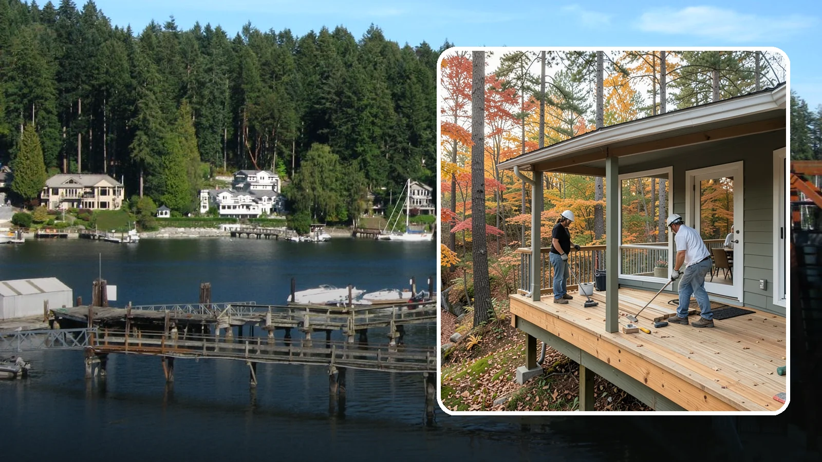 Three-Season Porch in Gig Harbor, Pierce County, WA - Three-season porch construction that extends comfortable living across spring, summer, and fall.