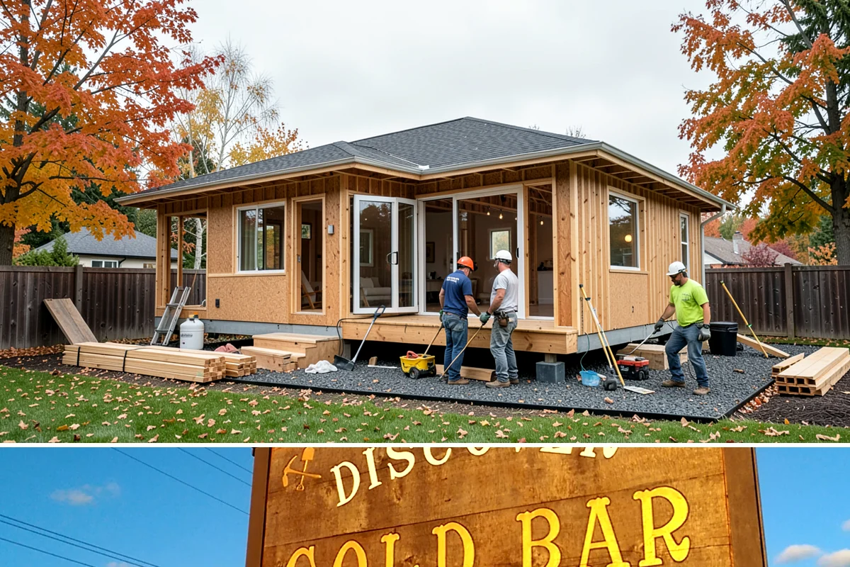 Three-Season Porch in Gold Bar, Snohomish County, WA - Summer construction lets you enjoy the finished three-season porch through the beautiful Northwest fall.