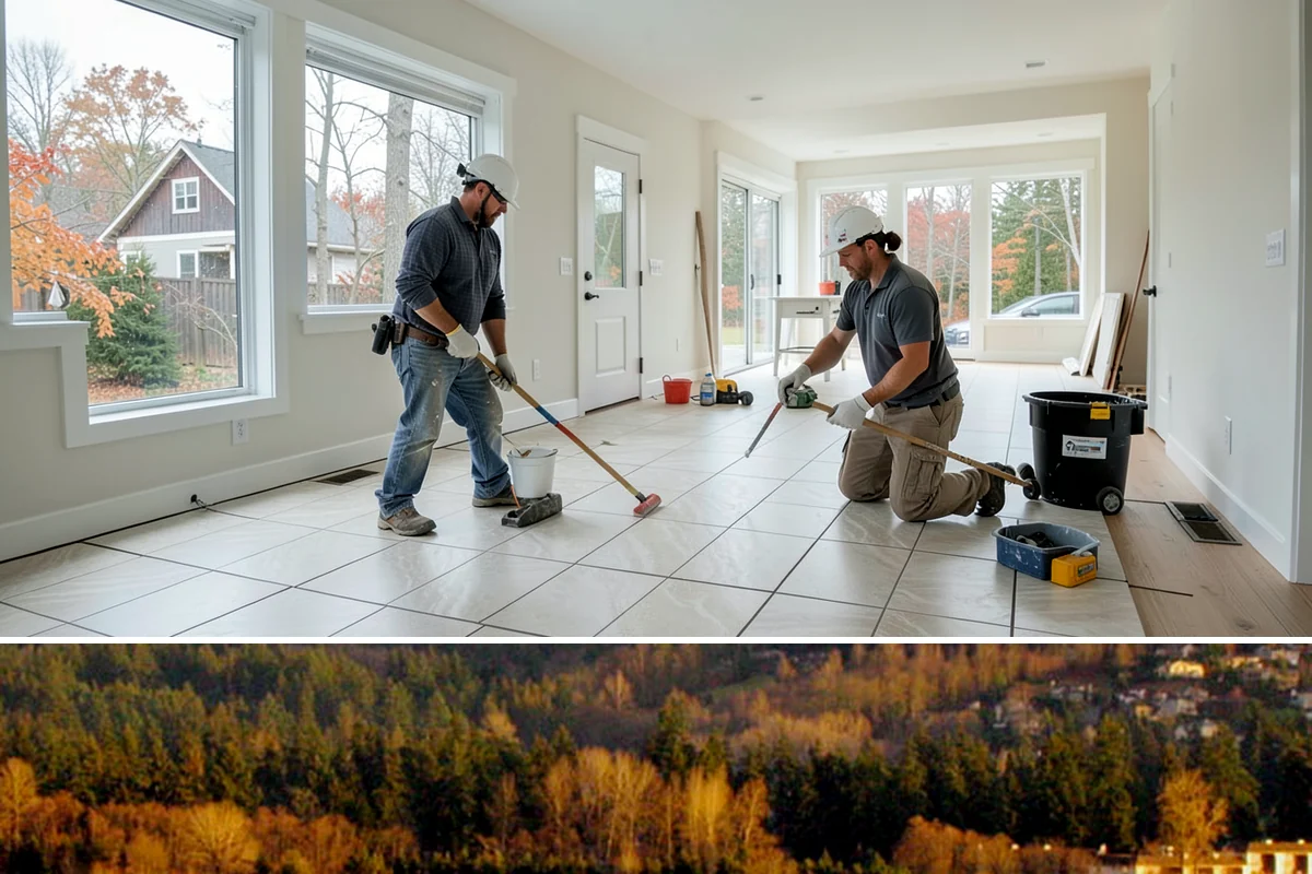 Three-Season Porch in Kenmore, King County, WA - Summer construction lets you enjoy the finished three-season porch through the beautiful Northwest fall.